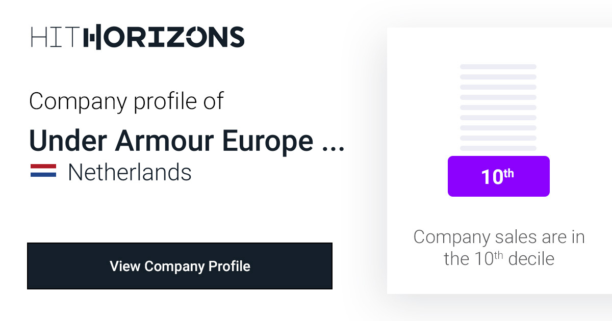 Profile of Under Armour Europe B.V. | HitHorizons.com